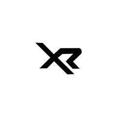 XR X R Letter Logo Design Vector.