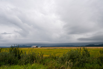 Heavy Clouds over a farm