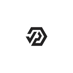 JP Letter Logo Design Template