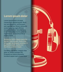 Illustration of Vintage Podcast Event Poster Template