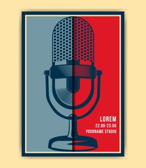 Illustration of Vintage Music Event Poster Template