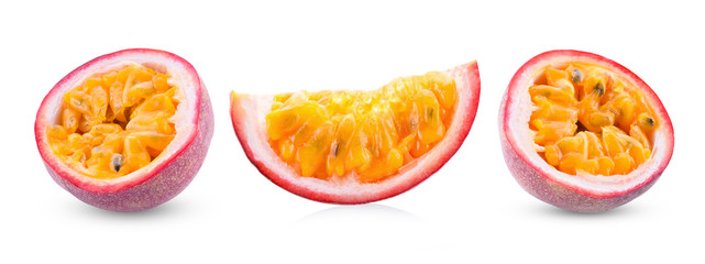 Passion fruit isolated on white background