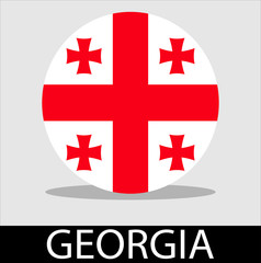  georgia country flag symbol with a white background