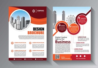 Business abstract vector template. Brochure design, cover modern layout, annual report, poster, flyer in A4 with colorful triangles, geometric shapes for tech, science, market with light background