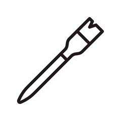 Paint brush icon in trendy outline style design. Vector graphic illustration. Brush icon for website design, logo, and ui. Editable vector stroke. EPS 10.