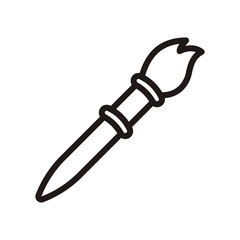 Paint brush icon in trendy outline style design. Vector graphic illustration. Brush icon for website design, logo, and ui. Editable vector stroke. EPS 10.