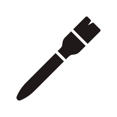Paint brush icon in trendy flat style design. Vector graphic illustration. Brush icon for website design, logo, and ui. EPS 10.