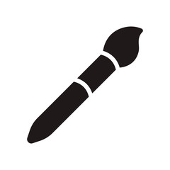 Paint brush icon in trendy flat style design. Vector graphic illustration. Brush icon for website design, logo, and ui. EPS 10.