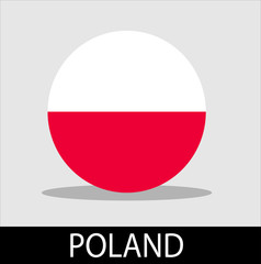  Polish country flag symbol on a white background
