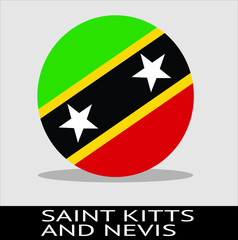  Saint Kitts and Nevis symbols on a white background