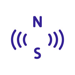 magnet icon vector. Thin line sign. Isolated contour symbol illustration