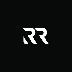 initial R RR icon logo logotype font vector design in elegant and trendy sporty monogram style