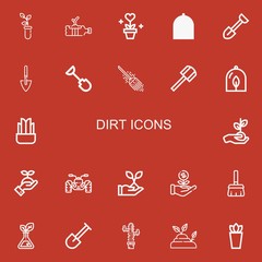 Editable 22 dirt icons for web and mobile