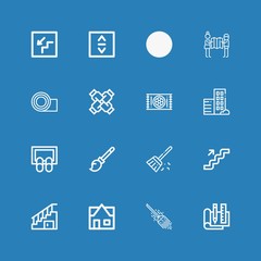 Editable 16 floor icons for web and mobile