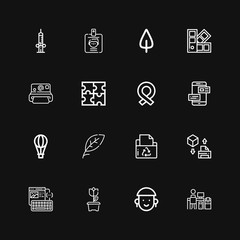 Editable 16 template icons for web and mobile