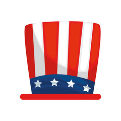 Usa hat design, United states america independence labor day nation us country and national theme Vector illustration
