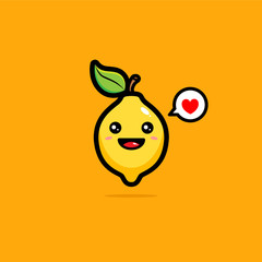 happy lemon vector design