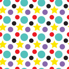A pop art colored simple shape pattern background image.