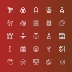 Editable 25 palette icons for web and mobile