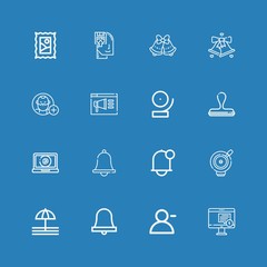 Editable 16 notification icons for web and mobile