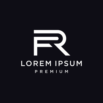 initial F R RF FR icon logo logotype font vector design in elegant and trendy sporty monogram style