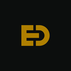 E D DE ED initial letter logotype icon logo vector elegant