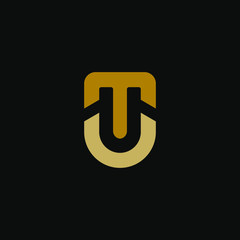 luxury T U UT TU initial letter logotype icon logo vector elegant