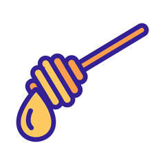 The honey drop drains the icon vector. Thin line sign. Isolated contour symbol illustration