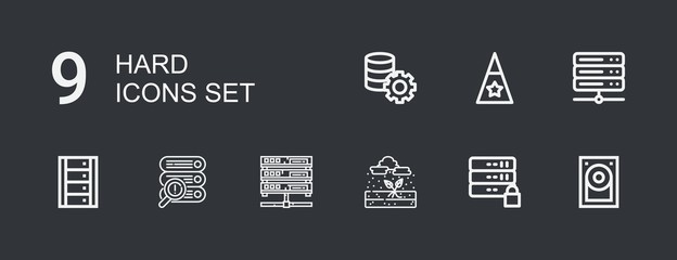 Editable 9 hard icons for web and mobile