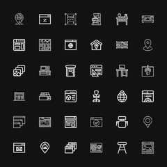 Editable 36 contemporary icons for web and mobile