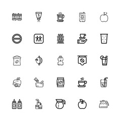 Editable 25 taste icons for web and mobile