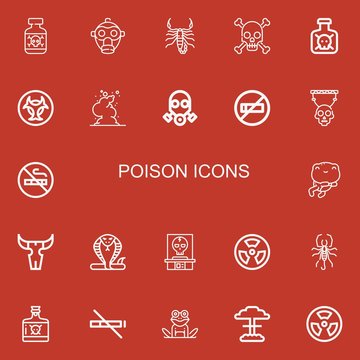 Editable 22 poison icons for web and mobile