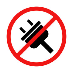 Vector No Electricity or Charge Sign Illustration