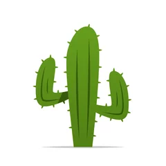 Foto op Canvas Cartoon cactus plant vector isolated illustration © FARBAI