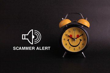 Scammer alert word concept