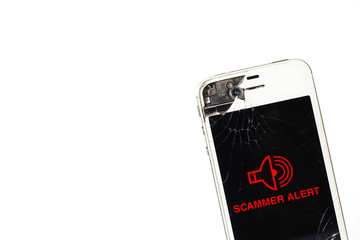 Scammer alert word concept