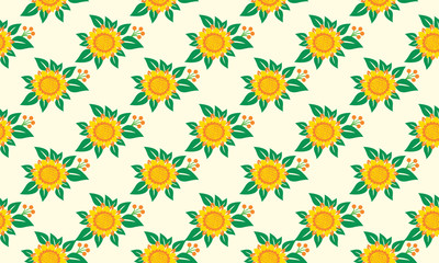 Floral pattern decoration background for Spring, with leaf flower unique drawing.