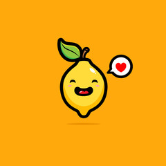 happy lemon vector design
