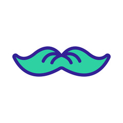 mustache icon vector. Thin line sign. Isolated contour symbol illustration