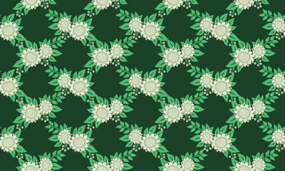 Seamless flower pattern background for spring, with leaf and floral decorative.