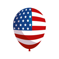 Usa balloon design, United states america independence labor day nation us country and national theme Vector illustration