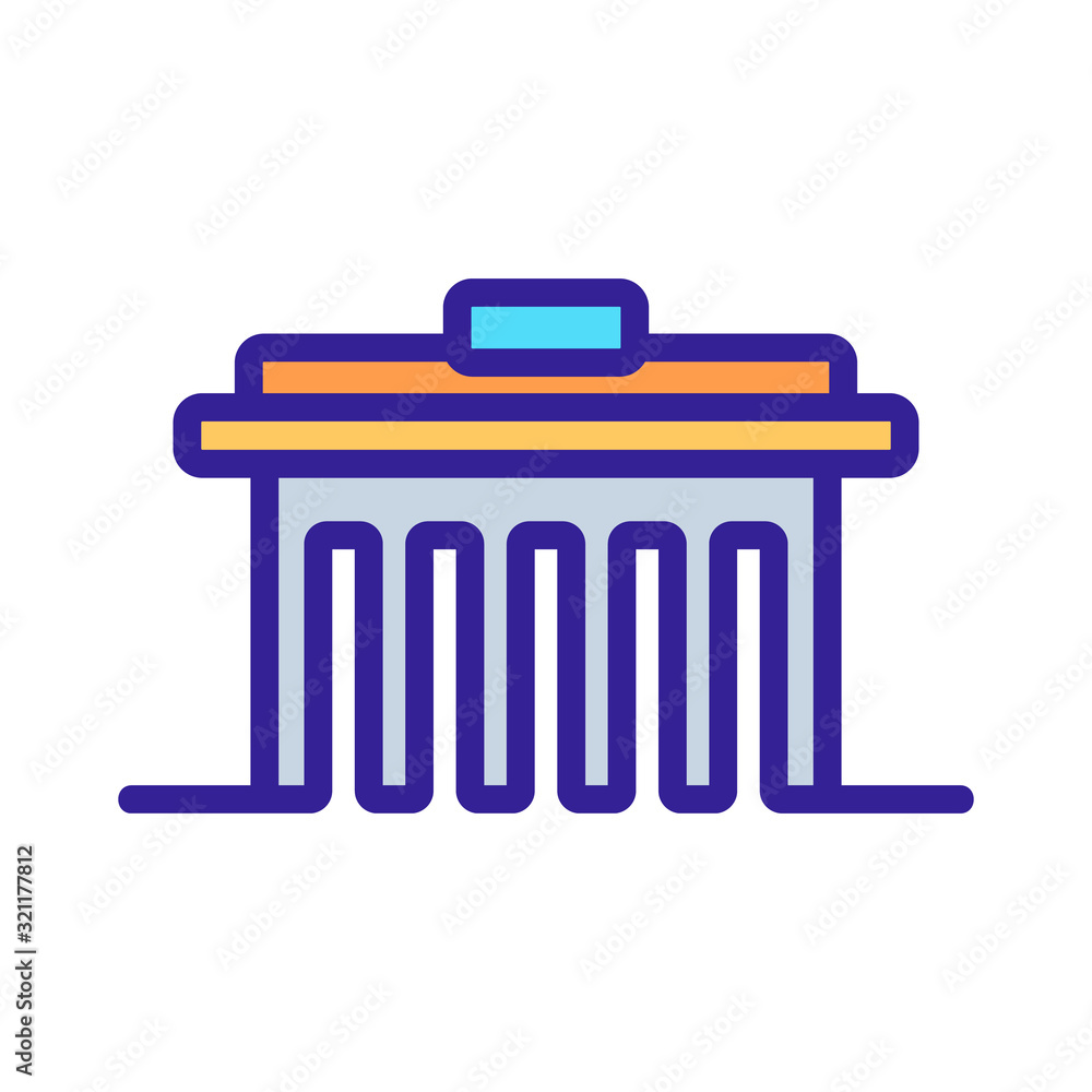 Poster building icon vector. thin line sign. isolated contour symbol illustration