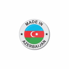 Circle National flag (Made in) - Azerbaijan