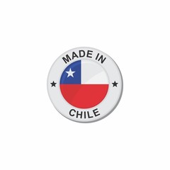 Circle National flag (Made in) - Chile