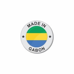 Circle National flag (Made in) - Gabon