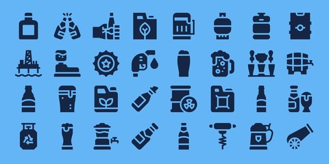 Modern Simple Set of barrel Vector filled Icons