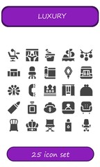 Modern Simple Set of luxury Vector filled Icons