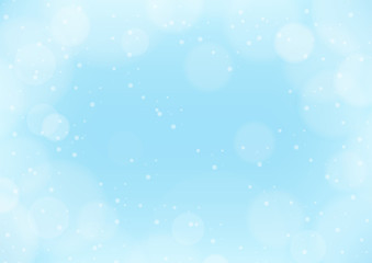 Fototapeta premium Abstract soft bright blue color background, vector illustration. Snowing winter season background.