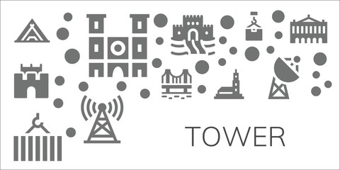 tower icon set