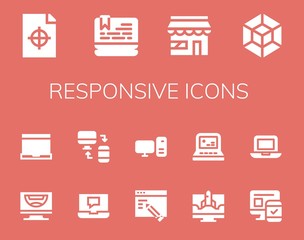 Modern Simple Set of responsive Vector filled Icons